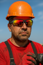 Picture of Rock Solid Revo Red Carbon Fiber Safety Glasses